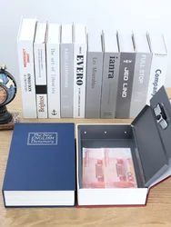 Livre coffre fort avec verrou, boîte à mot de passe, réservoir d'argent pour adultes, filet de maison rouge, Simulation créative, rangement, décoration, tirelire 
