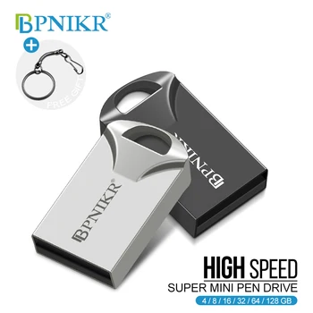 

Silver/Black Metal USB 2.0 flash drive 32 GB 16 GB High Speed pendrive 64GB 128GB flash drive usb flash 2.0 keyring pen drive