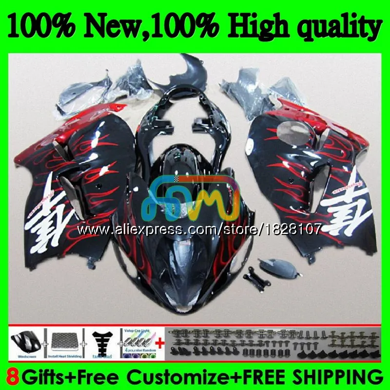 Hayabusa для SUZUKI GSX-R1300 GSXR 1300 1996 1997 1998 Красный Пламя 1999 2000 2001 48BS. 82 GSXR1300 96 97 98 99 00 01 обтекатели
