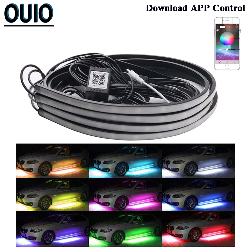 54/72LED * 2 шт. приложение Управление шасси автомобиля декоративные светильники RGB