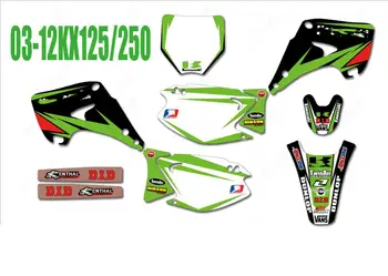 

Motorcycle GRAPHICS BACKGROUNDS DECALS STICKERS For Kawasaki KX125 KX250 KX 125 KX 250 2003 2004 2005 2006 2007 2008 2009-2012