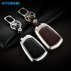 ATOBABI цинковый сплав + кожа авто чехол для ключей Fob Обложка Cadillac CTS ATS 28 т CTS-V купе SRX Escalade SRX ATSL XTS 2015 Smart Key