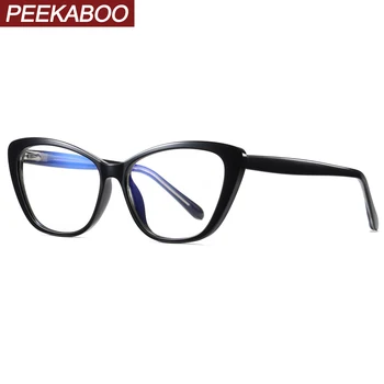 

Peekaboo blue light tr90 glasses frame women clear lens computer protection optical glasses female acetate transparent