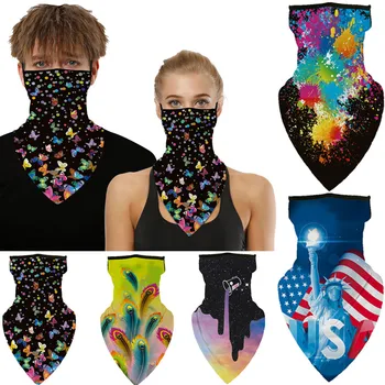 

2020 Reusable Women Sunscreen Printing Covered Face Scarf Neck Facemask Summer Outdoor Riding Scarf dropshipping In Stock#K35