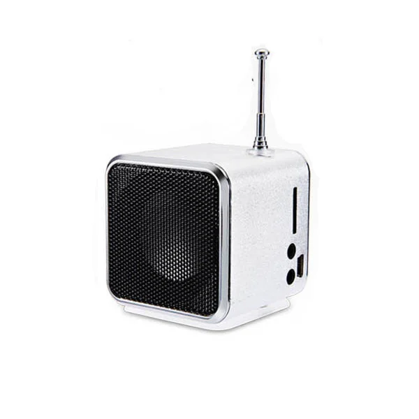 Silver Мини TD-V26 цифровой fm-радио динамик Портативный fm-радио приемник с ЖК-дисплеем стерео громкий динамик Поддержка Micro TF карты A2 - Цвет: Silver