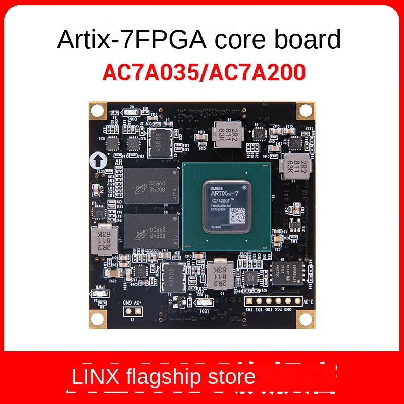 US $150.00 Black and Golden Development of A7 Core Board Artix7 200T100T35T Industrial Ac7a035 Ac7a200 for Alinx Shanxi FPGA