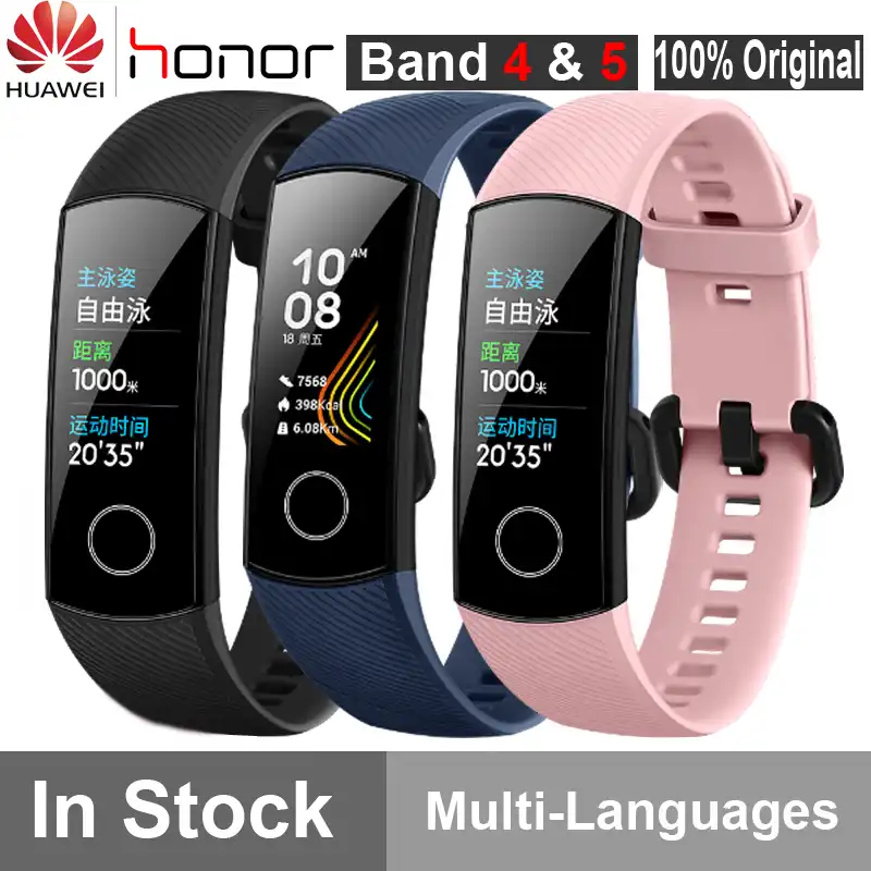 huawei honor band 4 0.95 amoled 2.5 d swim posture detect heart rate sleep snap monitor smart watch bracelet