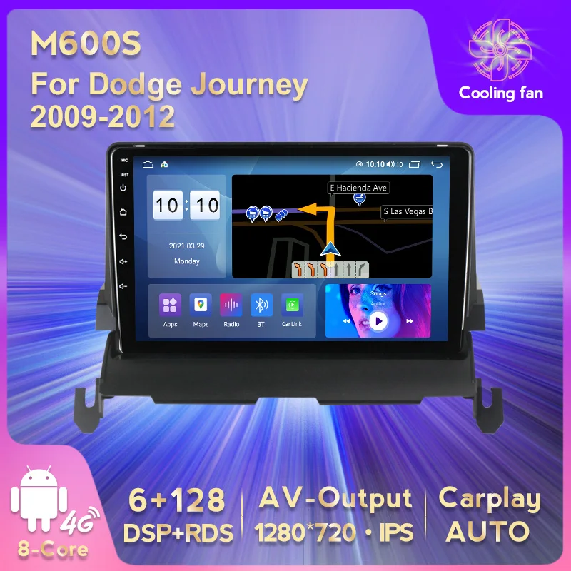 Автомобильный радиоприемник Android HD IPS DSP RDS WIFI 4G LTE стерео для видеоплеера Dodge Journey