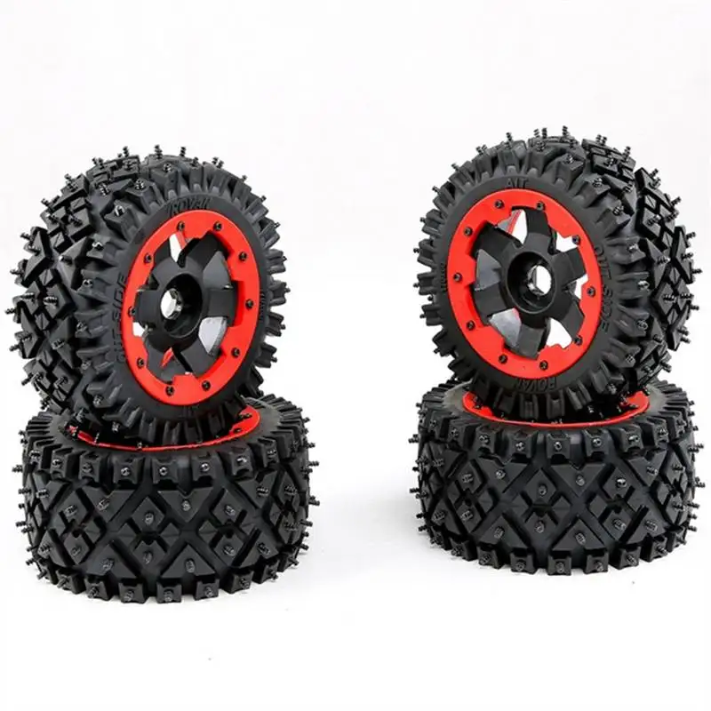 

4PCS Rovan 85321 RC Car Parts Front Rear Tires & Wheels for 1:5 HPI Rovan KM 5B