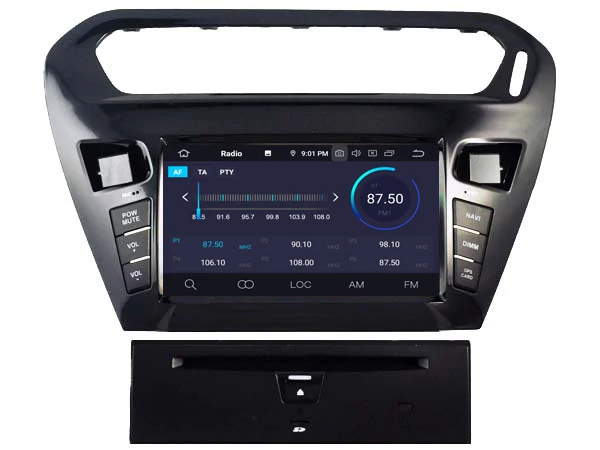 Sale RUISO 4g+64g 8-Core Car DVD Player Android 9.0 for CITROEN ELYSEE car multimedia auto stereo 1080P gps wifi dvr dab obd ips 1