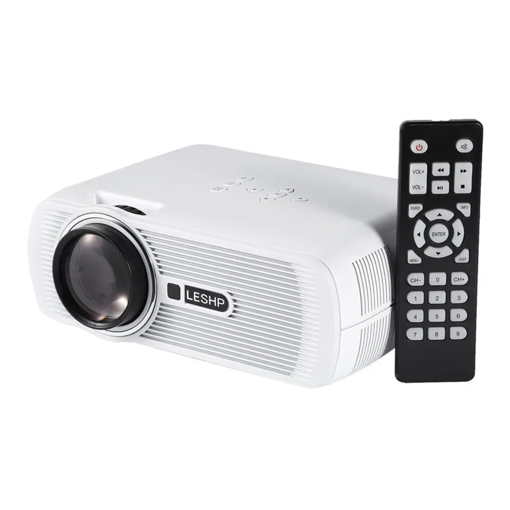 BL-80 Mini LED Projector Support HDMI AV USB HD 1080p Video Media Player For Home Theater Presentations& Meetings EU Plug