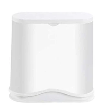

Automatic Trash Can for Kitchen Bathroom Dry and Wet Classification Garbage Can White Plastic Body One-Button Bounce Open Super