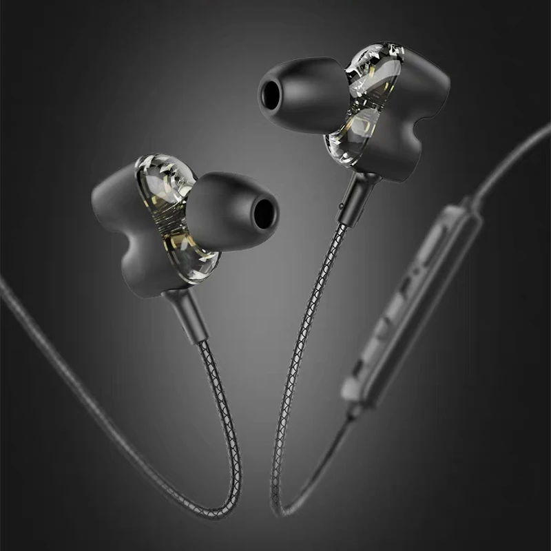 Langsdom HIFI наушники-вкладыши для игр Супер бас D2V портативные Проводные HIFI двойные колонки наушники стерео наушники с микрофоном