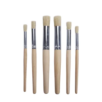 

6pcs/set Professional Paint Brushes Round Pointed Tip Nylon Hair Wooden Handle Artist Acrylic Brush for Acrylic Watercolor Oil P