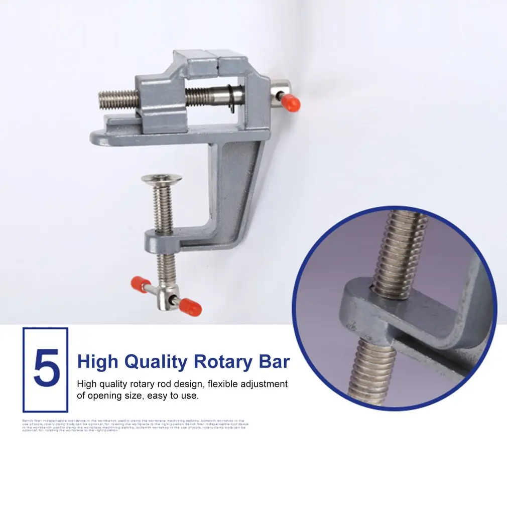 35MM Aluminium Alloy Table Bench Clamp Vise Mini Bench Vise Table Screw Vise for DIY Craft Mold Fixed Repair Tool