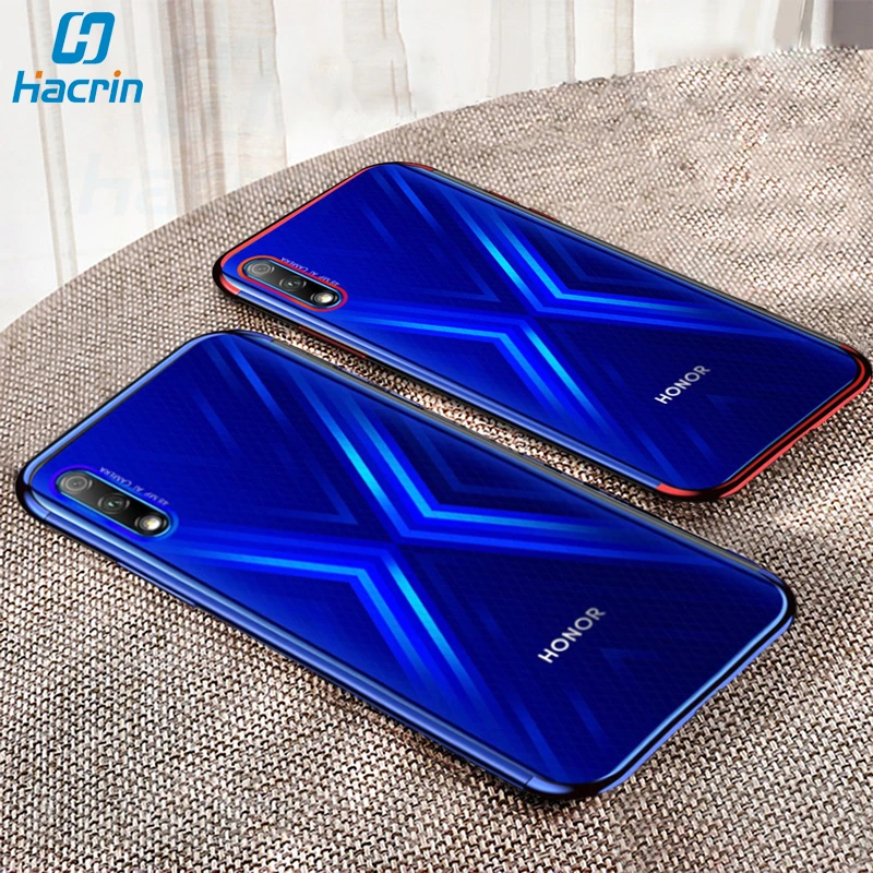 

Hacrin Case For Huawei Honor 9x Pro Case Soft TPU Transparent Clear Laser Plating Cover For Honor 9x Case Full Protective Bumper