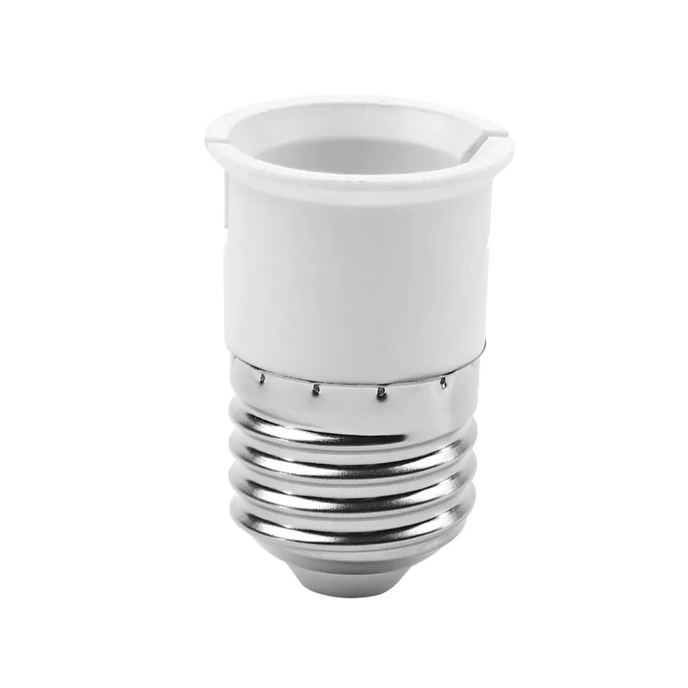 Lamp Socket Adapter Adapter Plug Adapters Converter Bulb E27 To B22 Converter General Light Lighting Fitting White+Silver Base