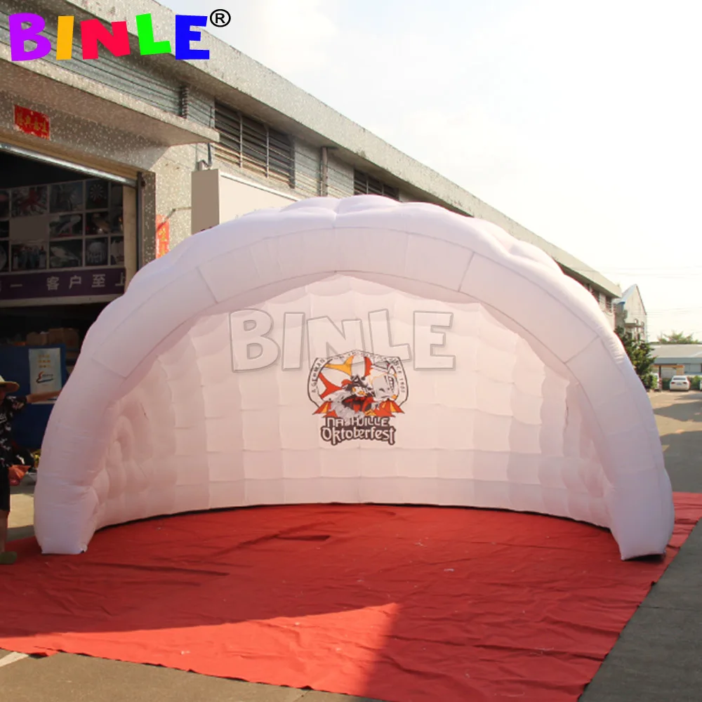 

Exhibition Led Inflatable Half Dome Tent With LOGO Printings Blow Up Air Dj Booth Igloo Marquee For Party Show