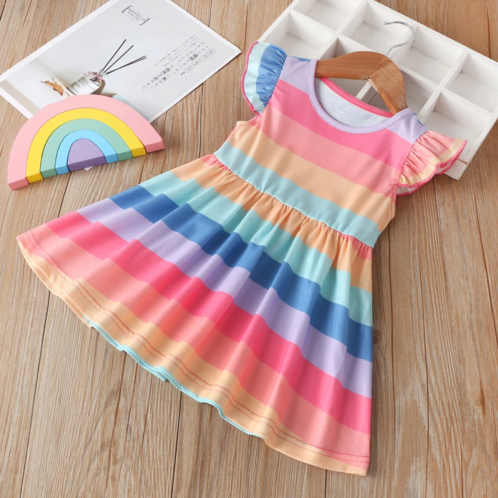 rainbow dress for baby girl