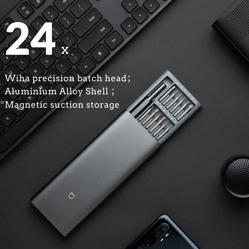 Набор отверток Xiaomi Mijia комплект из 24 магнитных насадок с алюминиевым сплавом для