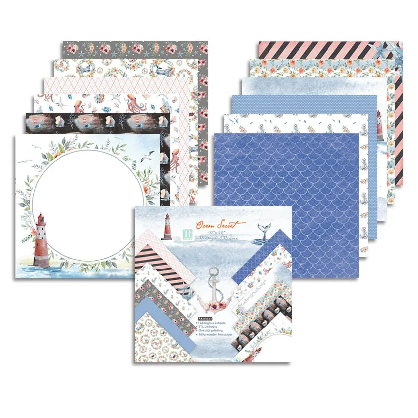 

12-дюймовый тематический океан тайна подходящие для влюбленных односторонний Рисунок Серия крафт фон «сделай сам» Скрапбукинг Бумажные крафтовые украшения