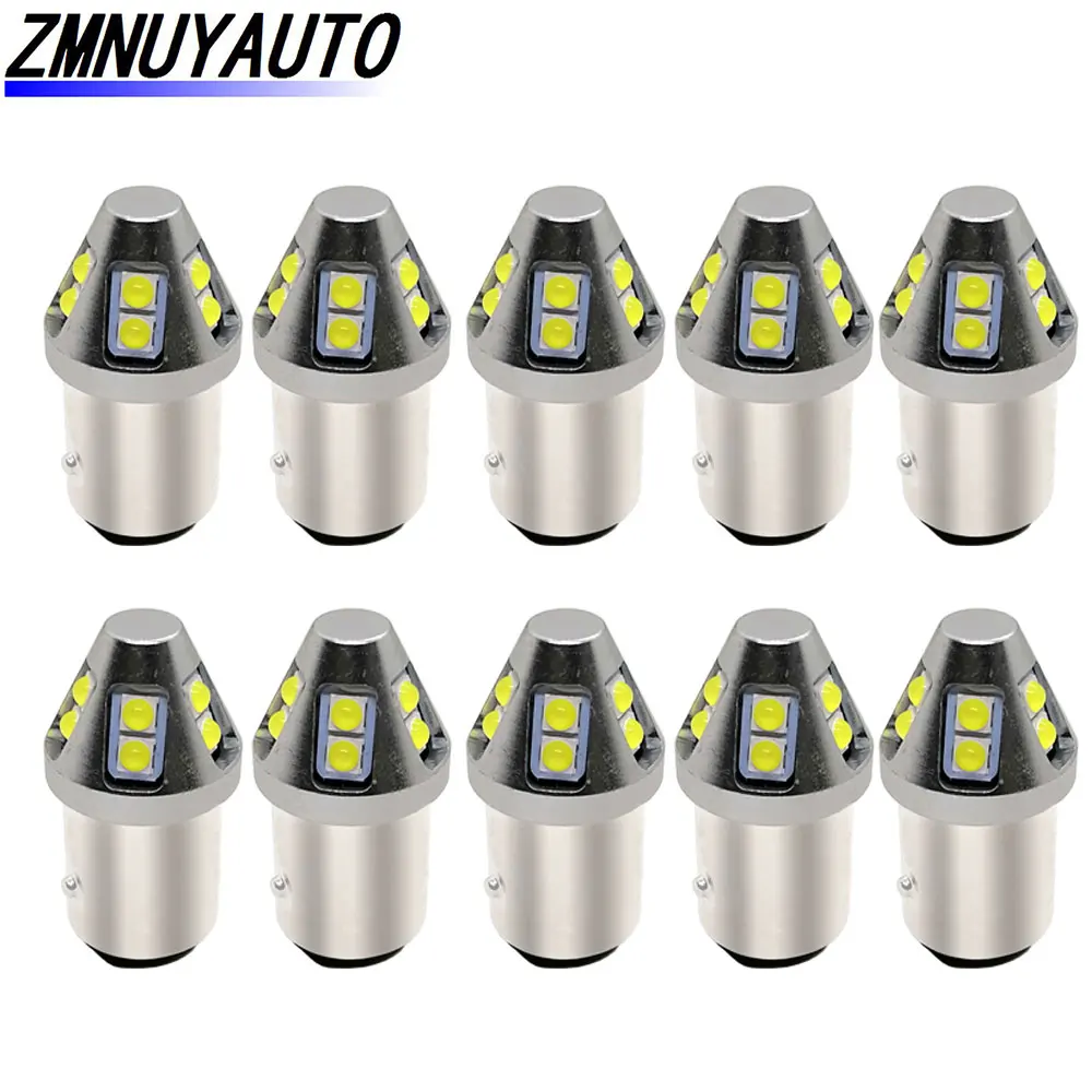 10Pcs T20 Led 3157 P27W 7443 W21W 7440 Py21W P21W W21/5W Bay15D Ba15S Bau15S Led Lampadina A Led Per Auto P21/5W Indicatore Di Direzione 1156 Lampada