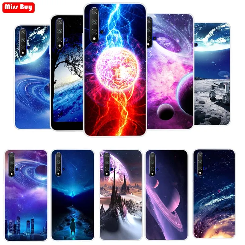 Slim Silicone Phone Cases For Huawei Honor 20 Pro 6A 6C 8 9 Lite 10 View 30 Starry Print Soft Cover |