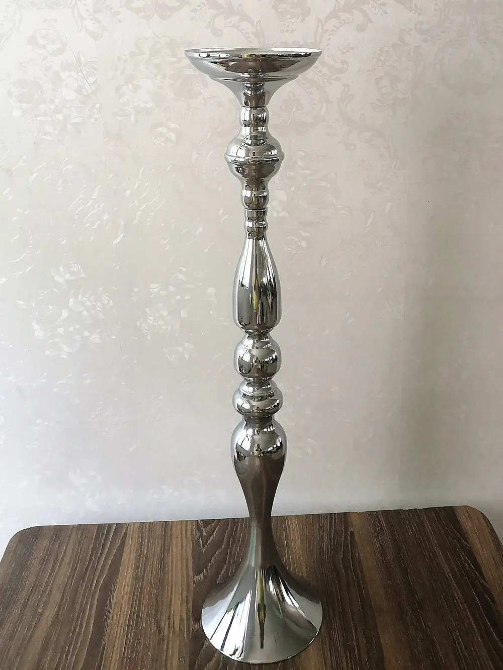 Silver 60CM Подсвечники 60 см/2" металлический подсвечник ваза для цветов Настольная Центральная подставка для цветов напольная дорога свинцовый Свадебный декор - Цвет: Silver 60CM