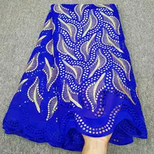 Вышитые нигерийские кружева ткань Африканская Свадебная кружевная ткань для невесты высокое качество Французский Тюль кружевная ткань для вечерние 901-2