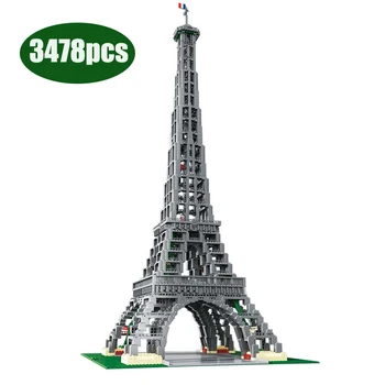 

The Eiffel Tower PARIS architecture Create 10181 City Street Building Blocks Bricks DIY toy birthday Gifts