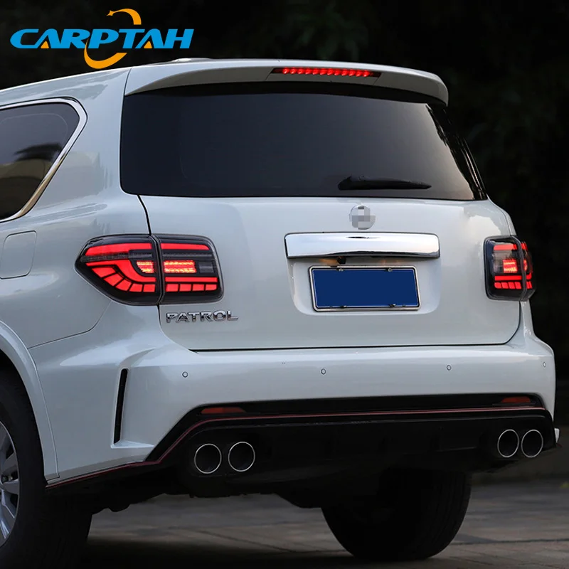 Carptah автомобильный Стайлинг задний фонарь задние фонари для Nissan Patrol 2008- задний фонарь DRL+ сигнал поворота+ задний фонарь+ тормозной светодиодный фонарь
