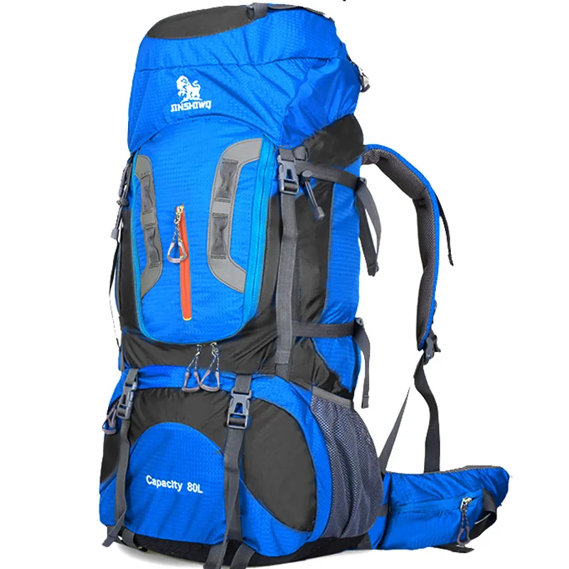 80L военный тактический рюкзак, уличный рюкзак для альпинизма, походные рюкзаки, спортивная сумка для альпинизма, мужская сумка Mochila Militar - Цвет: blue