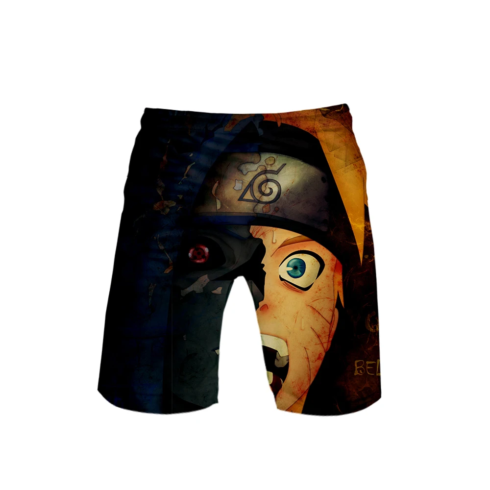 Наруто Узумаки Наруто Uchiha Sasuke мужские шорты новые летние быстросохнущие пляжные шорты мужские хип-хоп Короткие штаны пляжная одежда