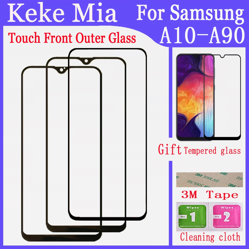 Lcd переднее внешнее стекло для мобильного телефона samsung Galaxy A10 A20 A30 A40 A50 A60 A70 A80 A90