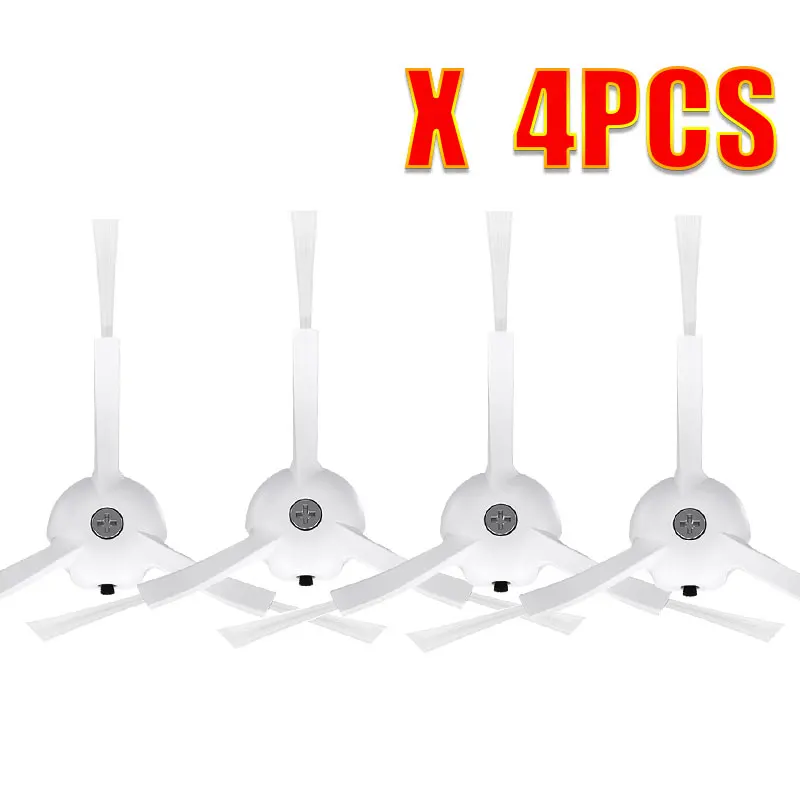 4pcs side brush Робот пылесос Xiaomi 2 Roborock комплекты запасных частей основная щетка боковые щетки HEPA фильтр для Mijia Roborock Вакуумный - Цвет: 4pcs side brush