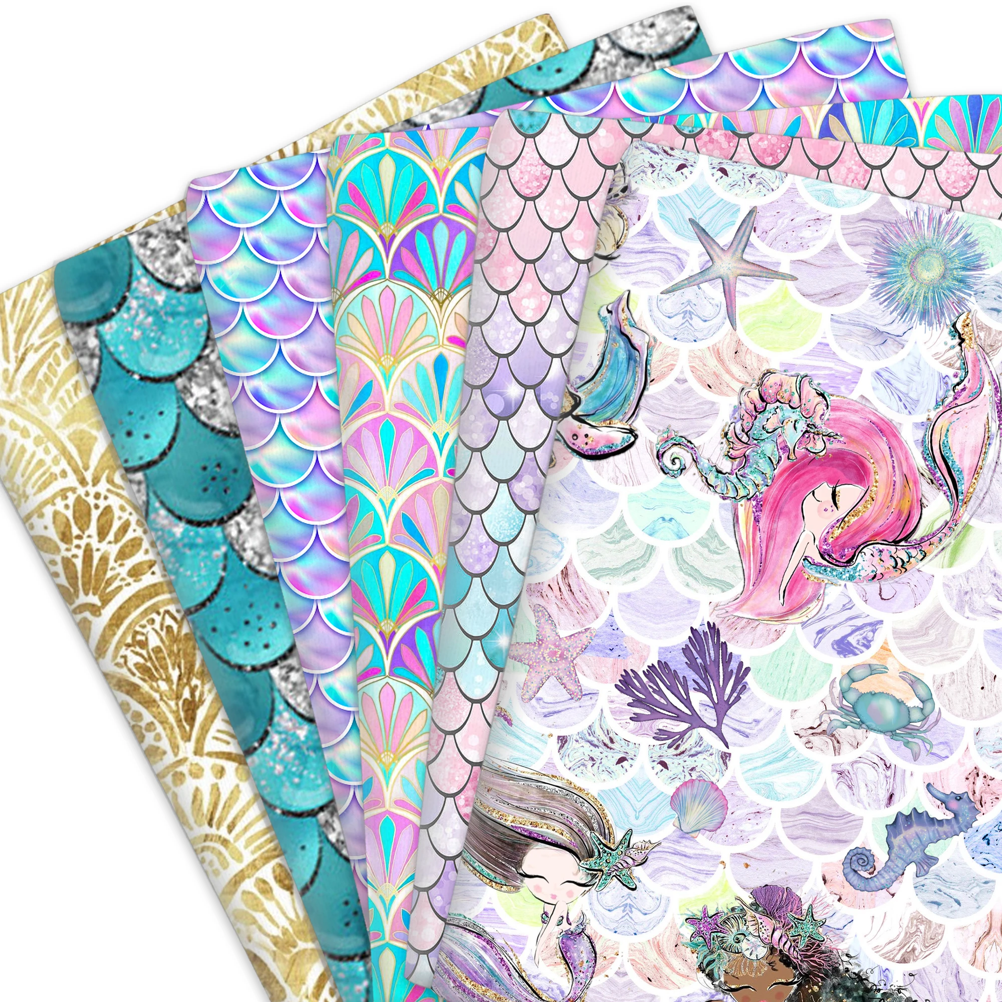 50*145cm Fish Mermaid Scales Shell Polyester Or Pure Cotton Material Patchwork Tissue Sewing Fabrics Quilt Needlework DIY Cloth | Дом и сад