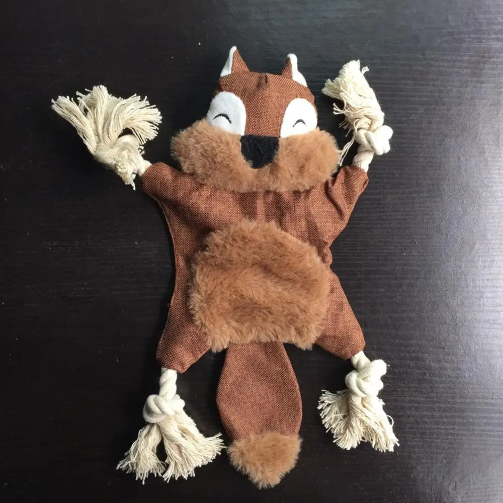 squirrle Питомец собака пищащая игрушка Прочный Милый папа утка делая звук плюшевые собаки жевательные игрушки для щенков обучение прорезывания зубов Игрушки для маленьких средних собак - Цвет: squirrle