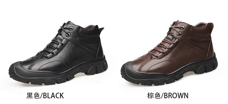 Merkmak/зимние ботинки; деловая повседневная кожаная обувь; бархатные теплые кожаные ботильоны; модная рабочая обувь на шнуровке; большие размеры