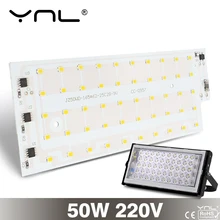 Lámpara Led 50W IC inteligente proyector SMD 2835 Chip de 220V exterior de larga distancia el tiempo de servicio de bombilla LED para lámpara reflector de la luz de inundación iluminación