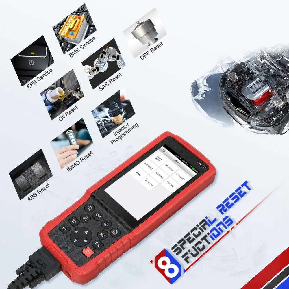 LAUNCH X431 CRP429 OBD2 сканер OBD OBDII EOBD диагностический инструмент все системы авто код читателя ключ инжектор кодирования DPF PK CRP429C