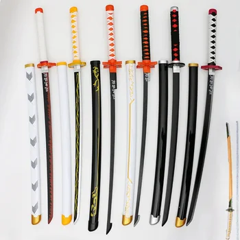 

Wooden Sword Weapon Demon Slayer kimetsu no yaiba Tokitou Muichirou Cosplay Espada Sword Prop Wood Ninja Knife Katana Teens Toys