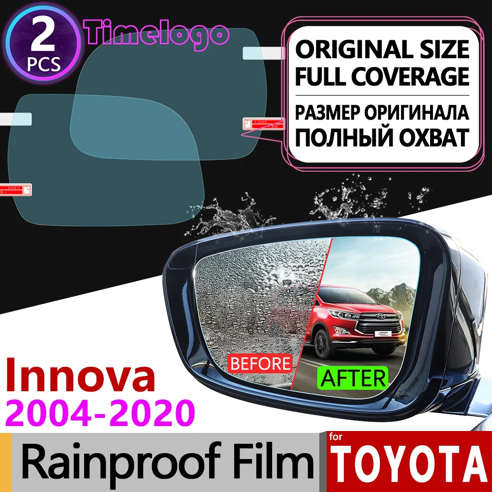 

For Toyota Innova Kijang AN40 AN140 2005 - 2019 Full Cover Anti Fog Film Rearview Mirror Rainproof Anti-Fog Films Accessories