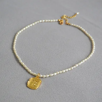 

Timeless Wonder Geo Figure Natural Pearl Chains Necklace Women Jewelry Punk Gothic Boho Designer Top Ins Trendy Choker Xmas 4124