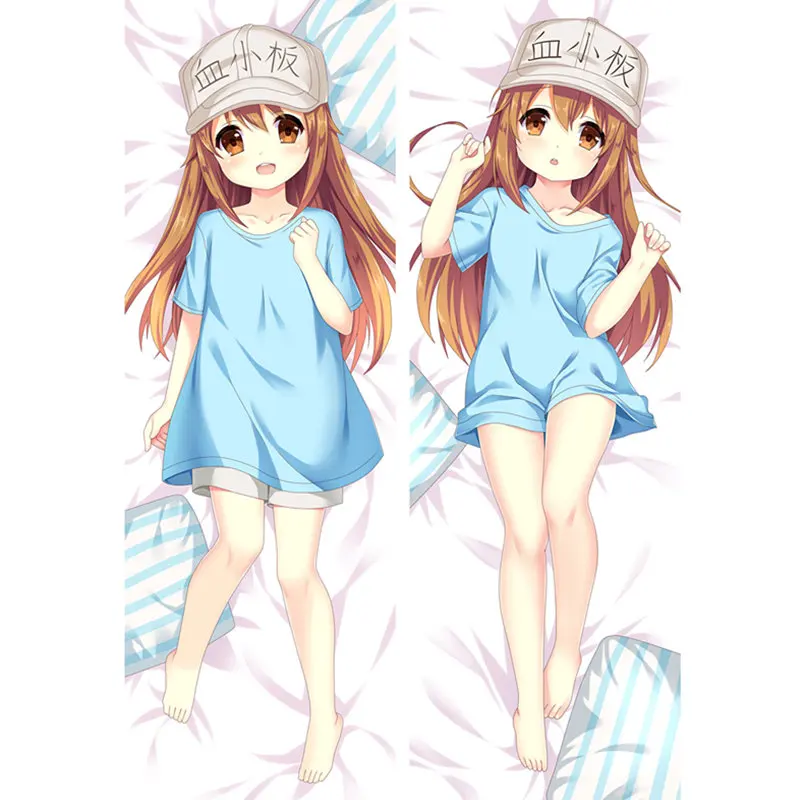 Peach skin Аниме Hataraku саибу наволочки бляшки макрофагами, Dakimakura Чехол сексуальная девушка 3D двухсторонняя кровать обниматься тела Чехол - Цвет: Peach skin