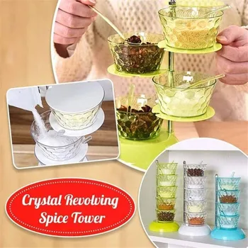 

Vertical Rotatable Seasoning Box Spice Case Seasoning Box Storage Container Kitchen Bottle Set Household Sauce Jar Drop Shipping