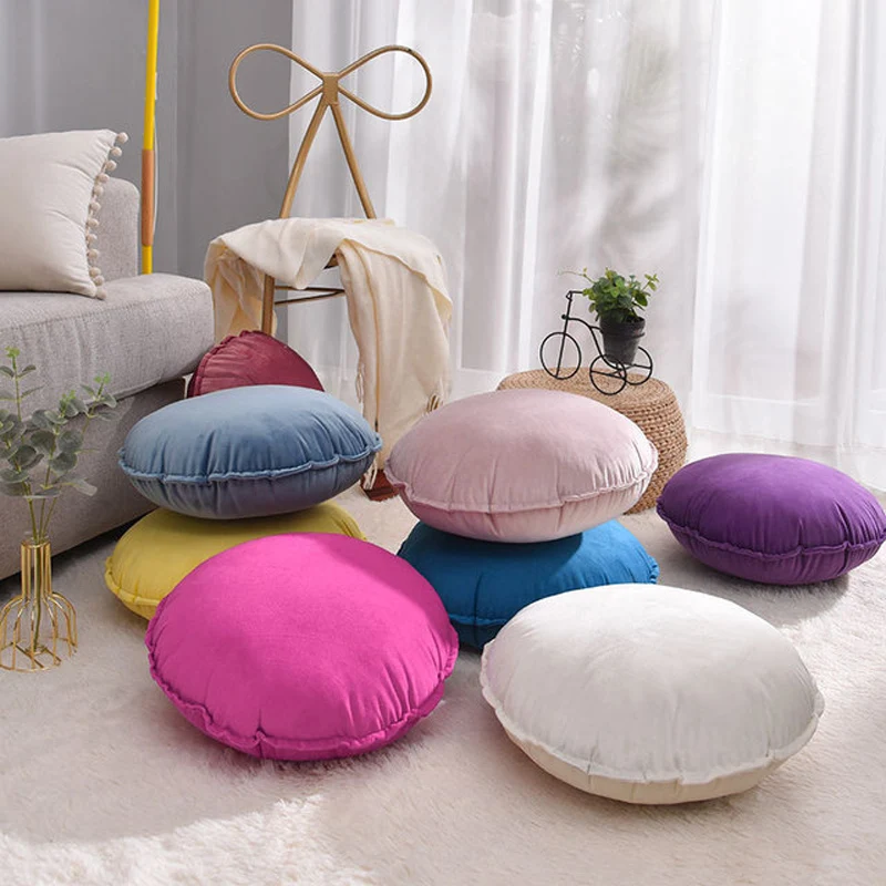 

Round Cushion Covers Pillowcase Velvet Throw Pillow Case Decorative Sofa Car Cushion Case Home Cushion Pillow Cover 45x45cm