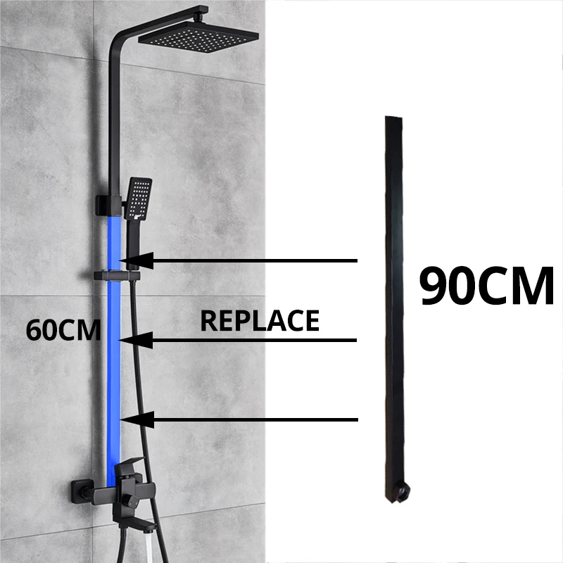 Uythner 90CM Tube Bar Extend pipe Shower Faucet Extension Tube Bar Faucet