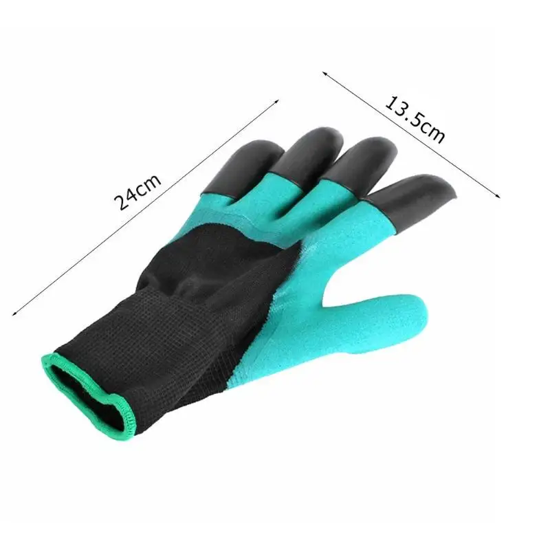 Garden Gloves 4 Hand Claw ABS Plastic Rubber Gloves Quick Excavation Plant Waterproof Insulation Home garden supplies