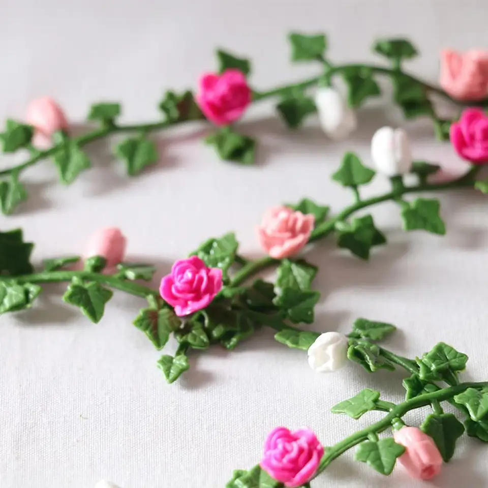 T-Doll様❤️専用　　ドールハウス　樹脂粘土花瓶付きミニ薔薇 ドールハウス ミニチュア 手作りキット 薔薇庭園 ティーハウス