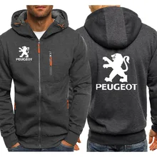 Толстовки для мужчин Пежо автомобиль логотип печать Повседневная Хип Хоп Толстовка Harajuku толстовки с капюшоном мужская молния куртка человек толстовка одежда